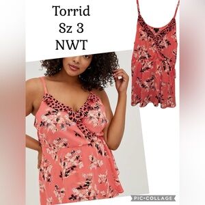 Torrid Georgette Ruffle Front Cami sz 3